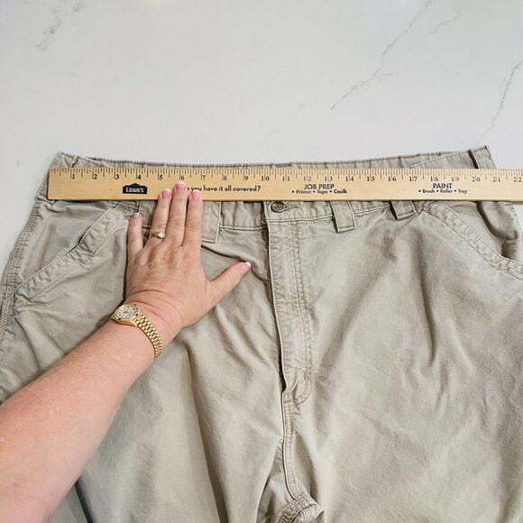 Carhartt Pants Mens 44x31Tan Khaki B151 Canvas Work Dungaree Utility Carpenter - Picture 6 of 9